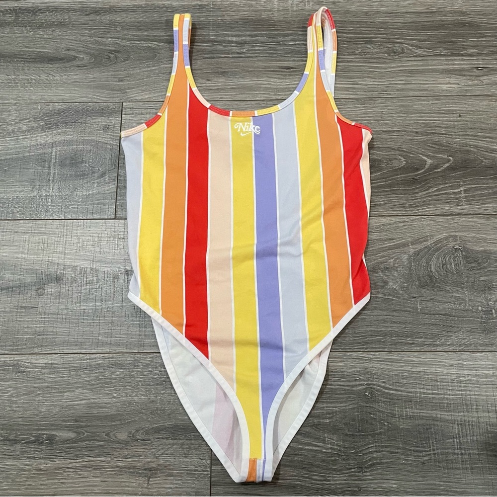 Nike Striped body suit size small
